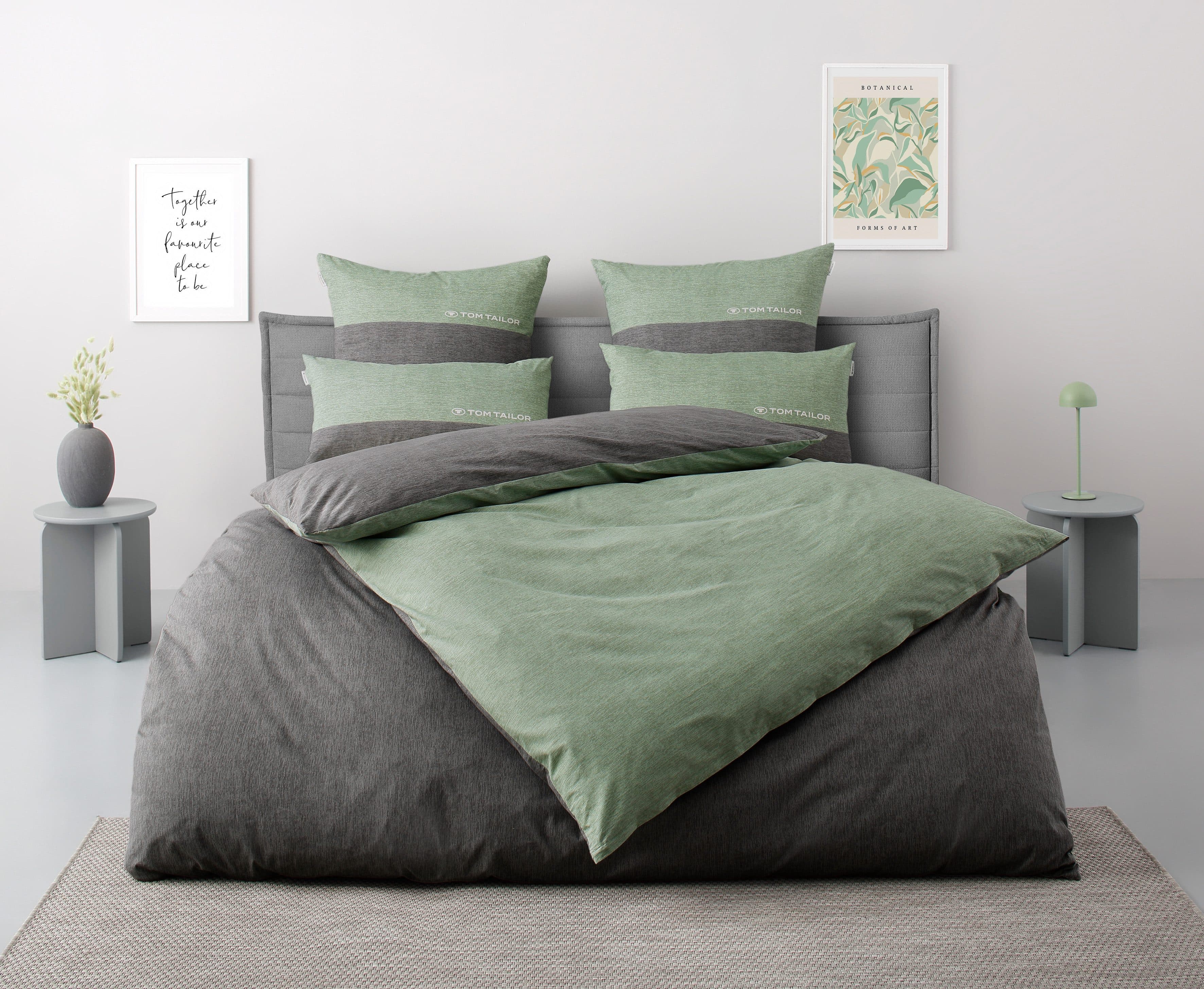 TOM TAILOR HOME Henry Bettwäsche-Set | Grau