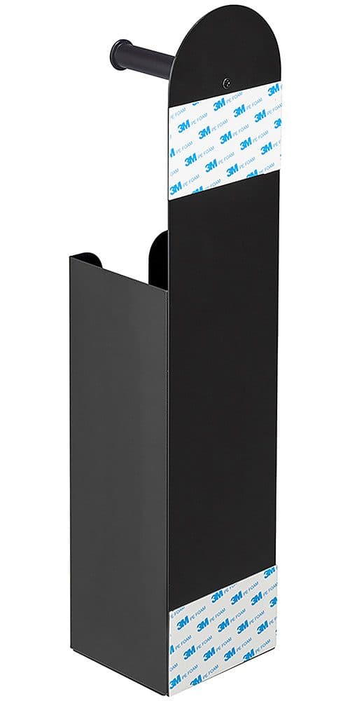 WENKO Agira Toilettenpapierhalter | Schwarz