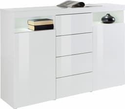 borchardt Möbel Highboard Kapstadt | Weiß