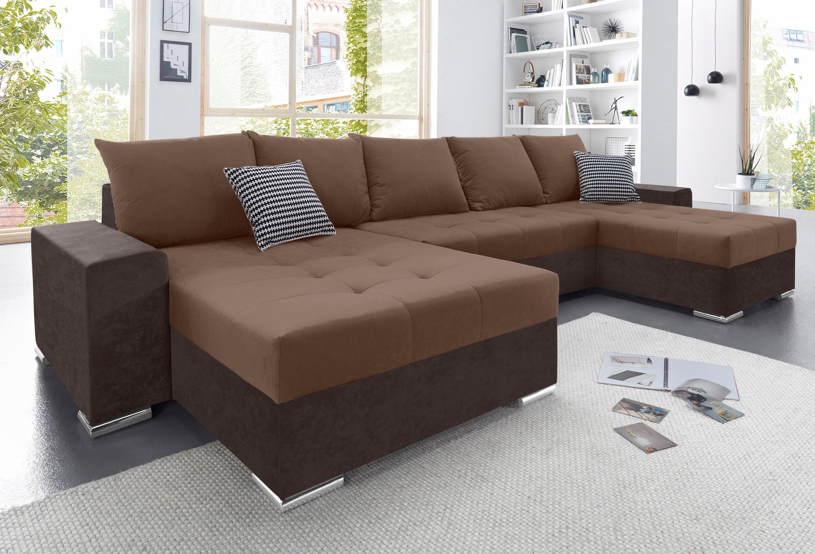 COLLECTION AB Wohnlandschaft Josy XXL U-Form | Braun
