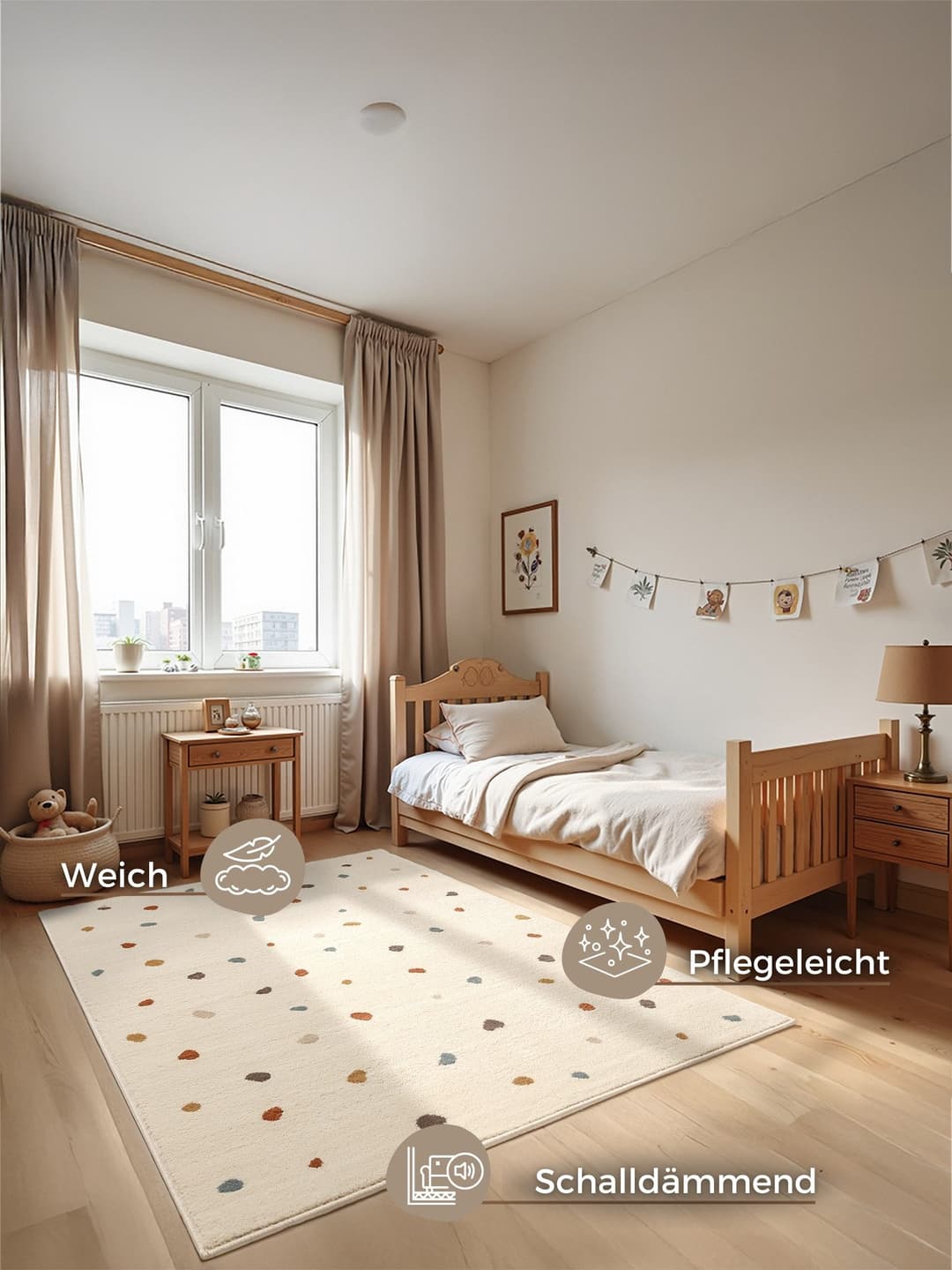 HANSE Home Kinderteppich Funny Dots | Mehrfarbig