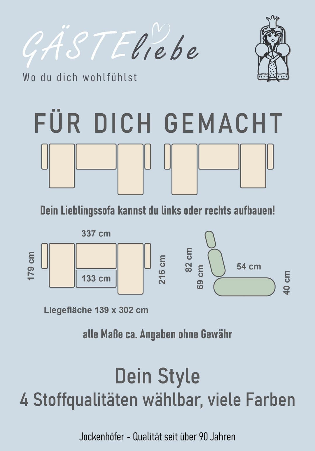 Jockenhöfer Gruppe Wohnlandschaft Orlando U-Form | Schwarz