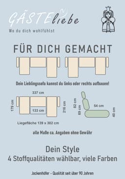 Jockenhöfer Gruppe Wohnlandschaft Orlando U-Form | Schwarz