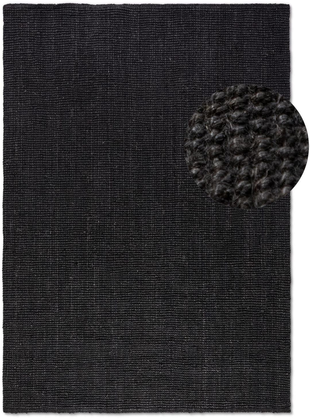 HANSE Home Teppich Jaipur Juteteppich | Schwarz