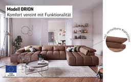 COTTA Wohnlandschaft Orion U-Form | Grau