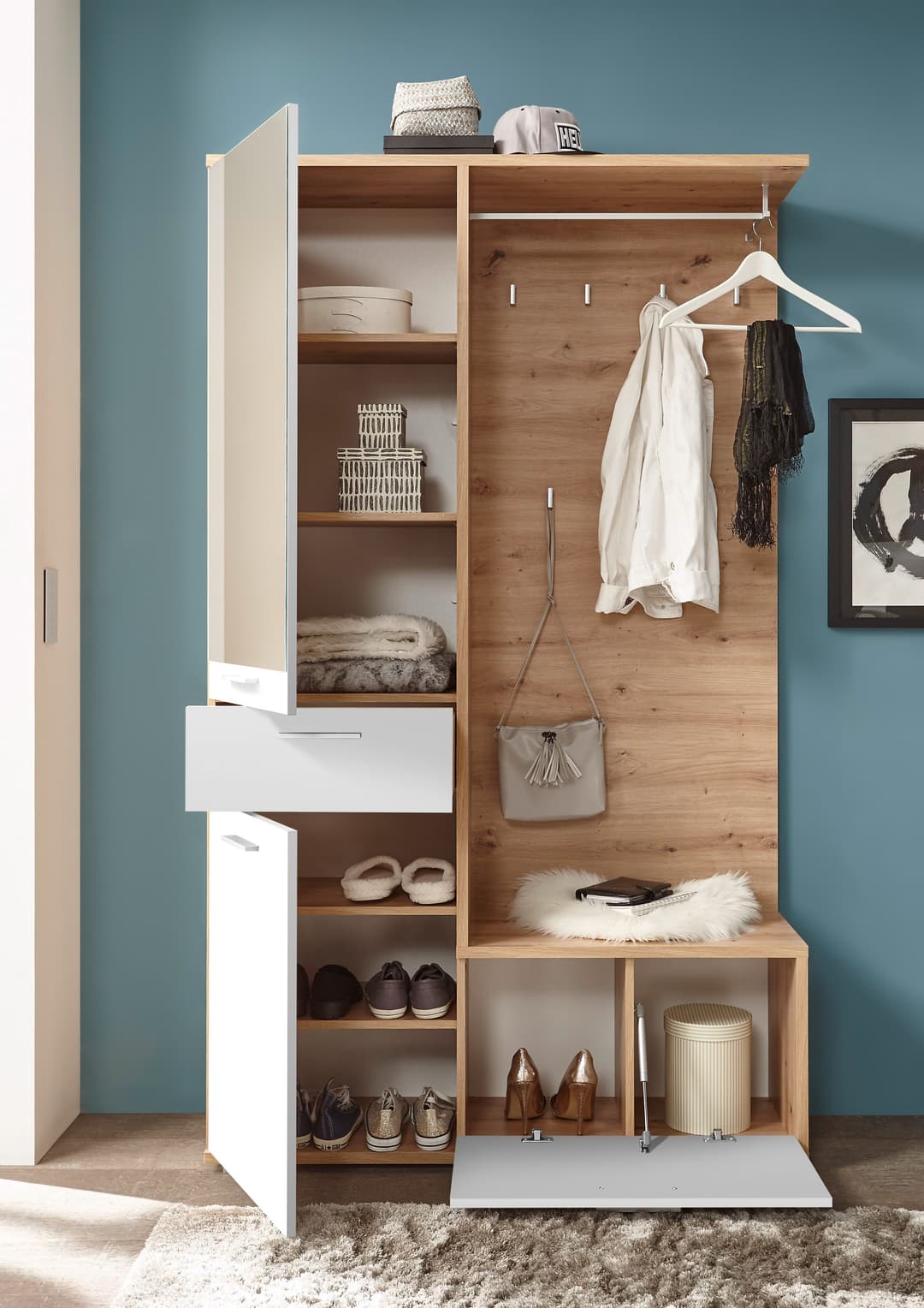 HBZ Entra Garderobe | Holztöne