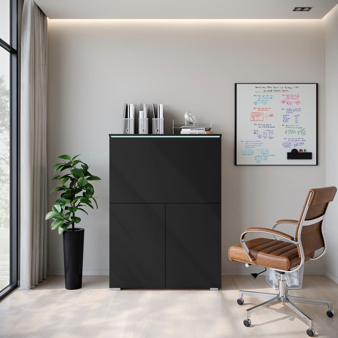 home affaire PC-Schrank Vera | Schwarz