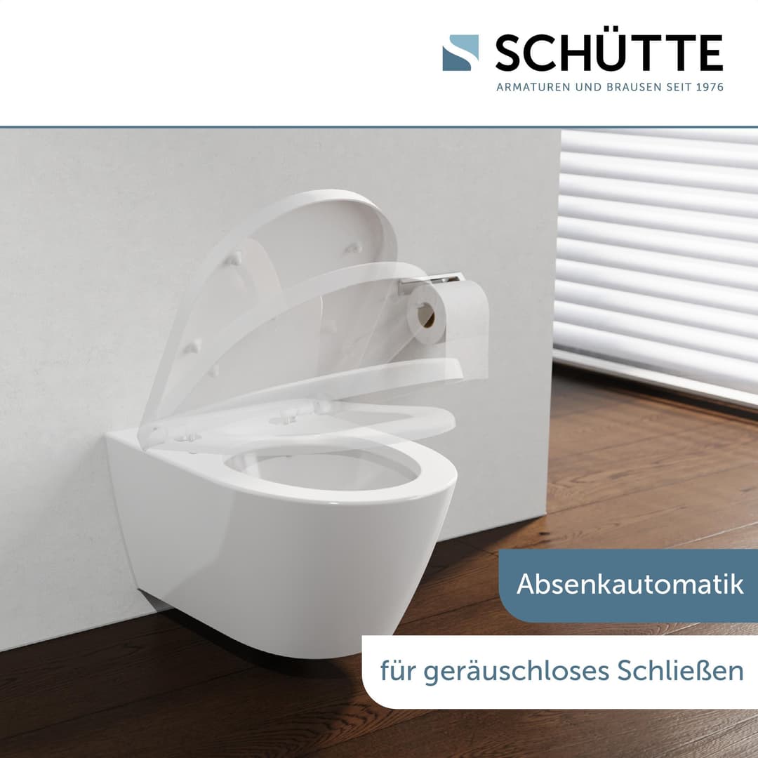 Schütte WC-Sitz Duroplast, WHITE D-Form PRO 5 | Weiß