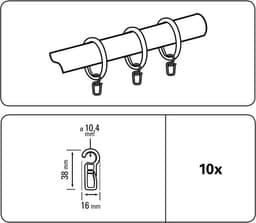 GARDINIA Faltenclip | Braun