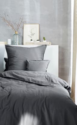 Primera Bettwäsche Stone-Washed | Grau