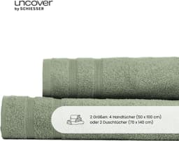 uncover by SCHIESSER Brooklyn Duschtücher | Grün