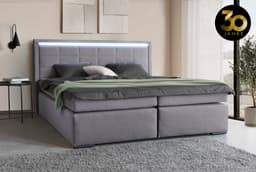 COLLECTION AB Boxspringbett 30 Jahre Jubiläums-Modell Athena | Grau