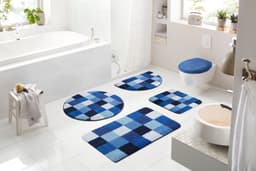 Grund Badematte Mosaik | Blau