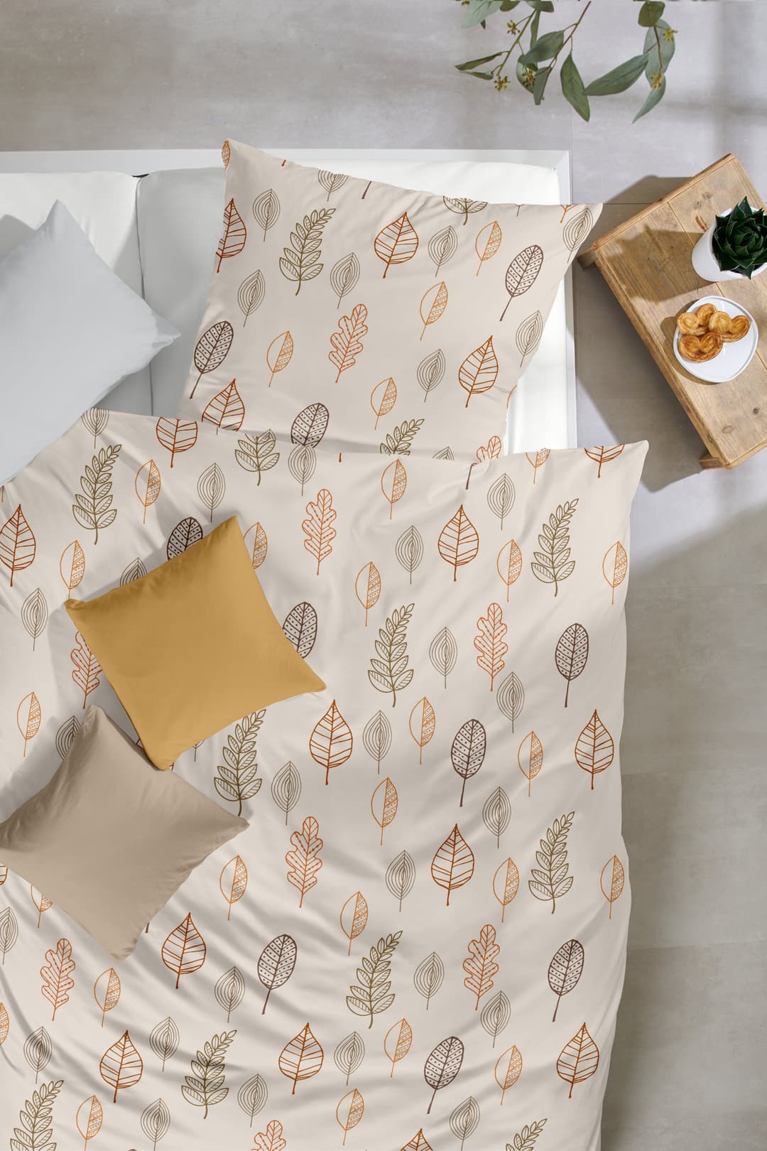 Primera Bettwäsche Autum Leaf | Braun