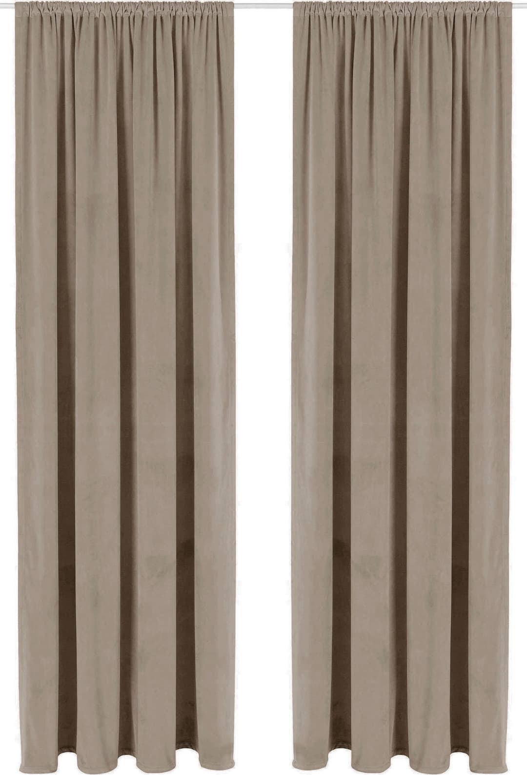 LeGer Home by Lena Gercke Vorhang Samt Ladina | Beige