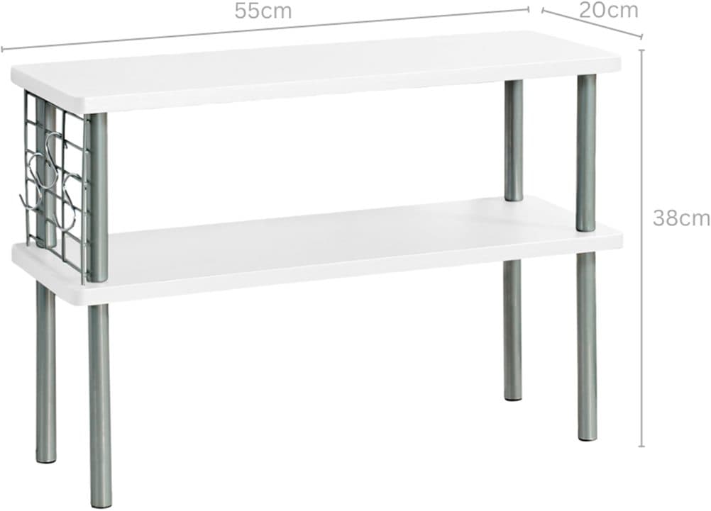 KESPER® Küchenregal Regal mit 2 Ebenen | Weiß