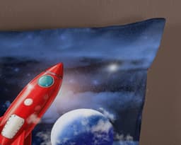 PURE luxury collection Kinderbettwäsche Rocket | Blau