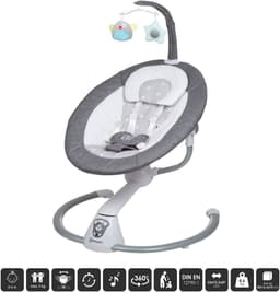 BabyGo Babywippe Homey | Grau