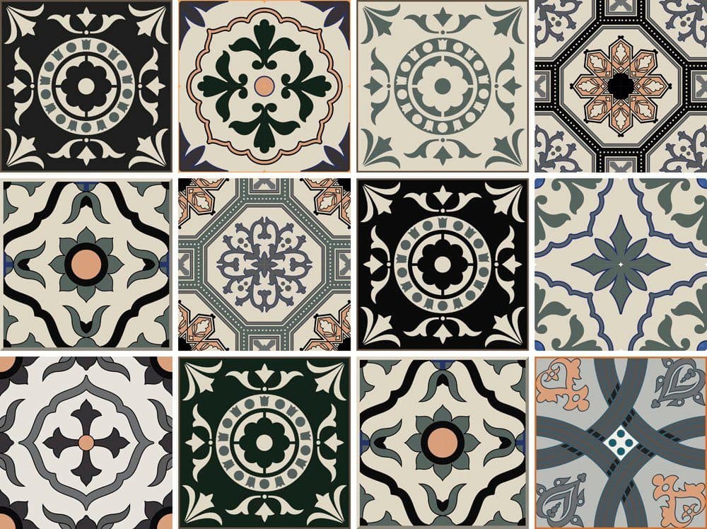 Home affaire Fliesenaufkleber Ornamente | Mehrfarbig