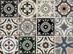 Home affaire Fliesenaufkleber Ornamente | Mehrfarbig