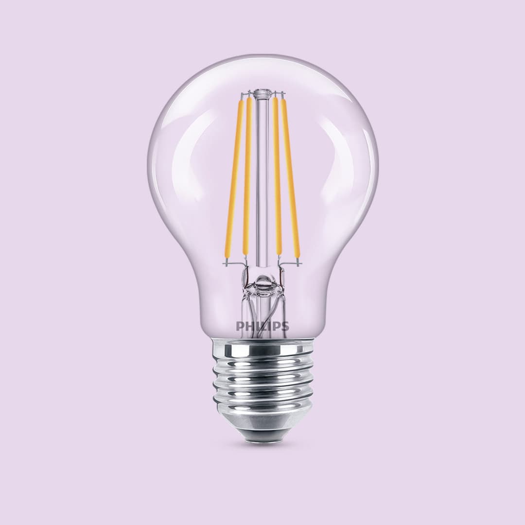 Philips LED-Leuchtmittel Classic 60W Non-Dim, E27, 6 St., Warmweiß