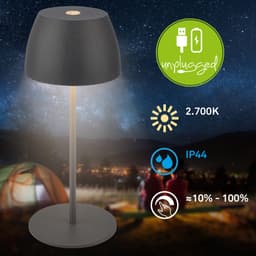Briloner Leuchten Tischleuchte 2er Set LED | Schwarz