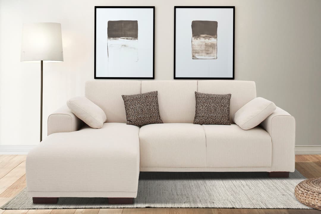 Home affaire Ecksofa BORNHOLM L-Form | Beige