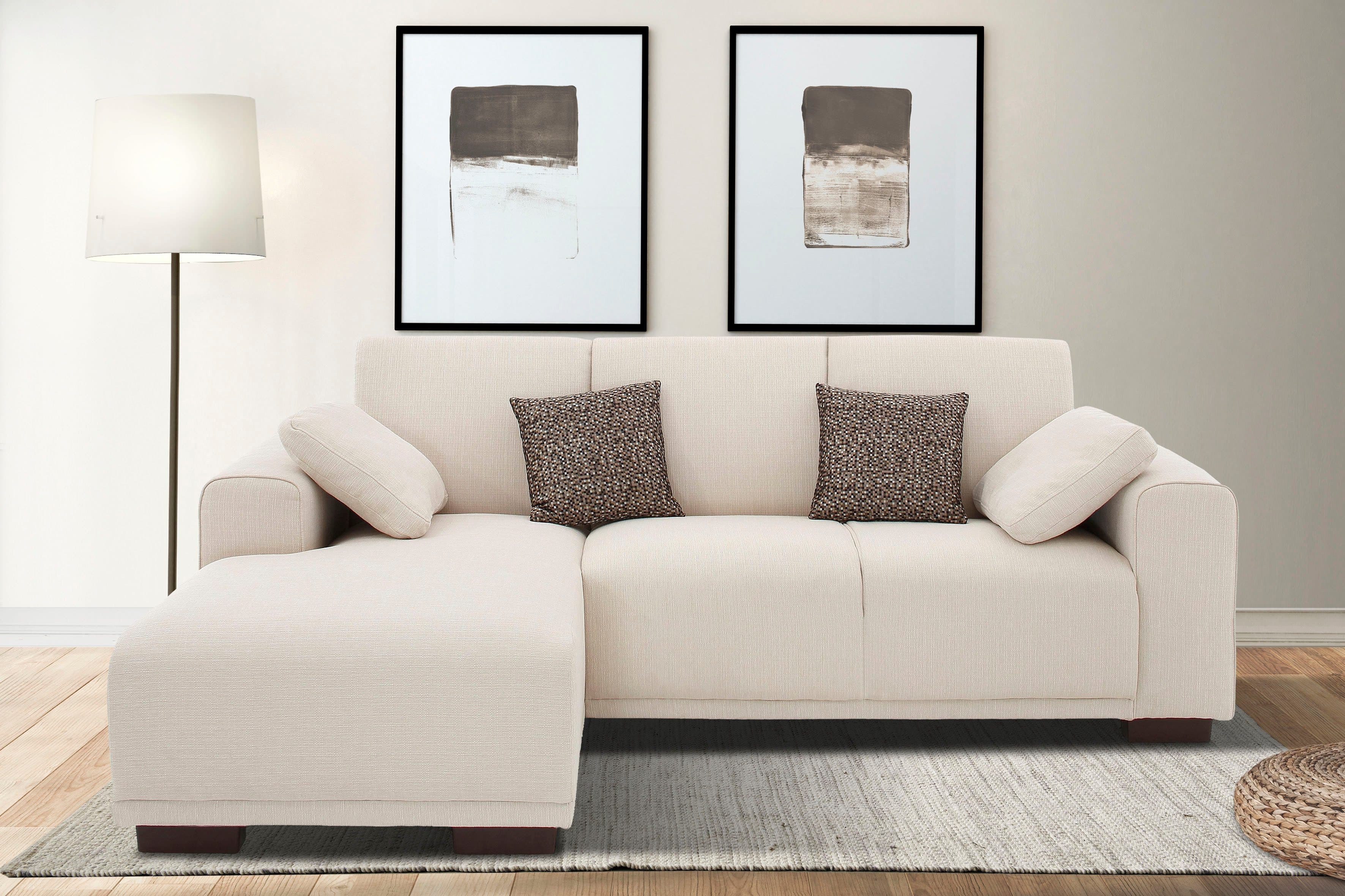 Home affaire Ecksofa BORNHOLM L-Form | Beige