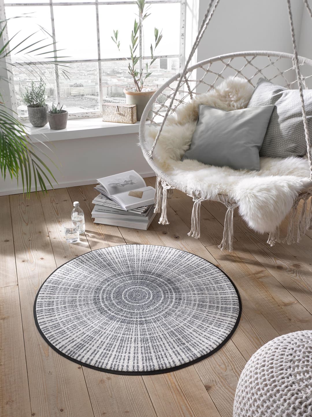 wash+dry by Kleen-Tex Teppich Cascara | Grau