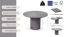 Woodman Esstisch Toscana | Grau 3