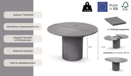 Woodman Esstisch Toscana | Grau