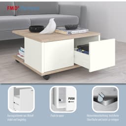 FMD Couchtisch Twin | Weiß