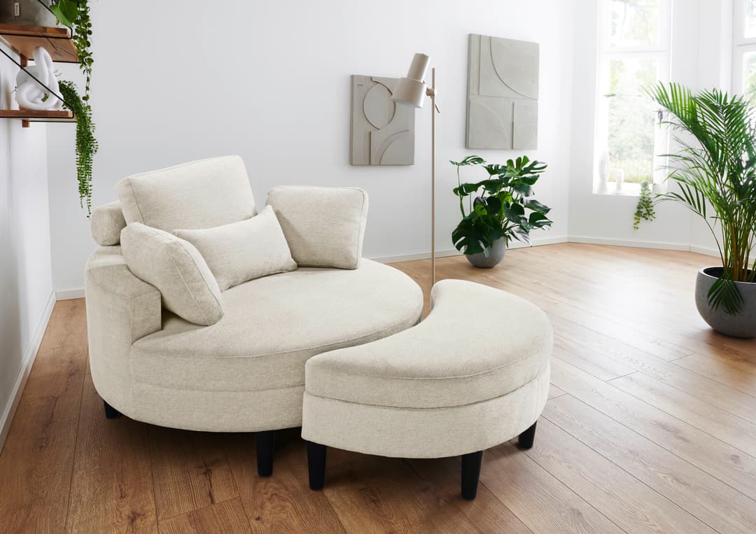 ATLANTIC home collection Loveseat Ravi Sessel | Beige
