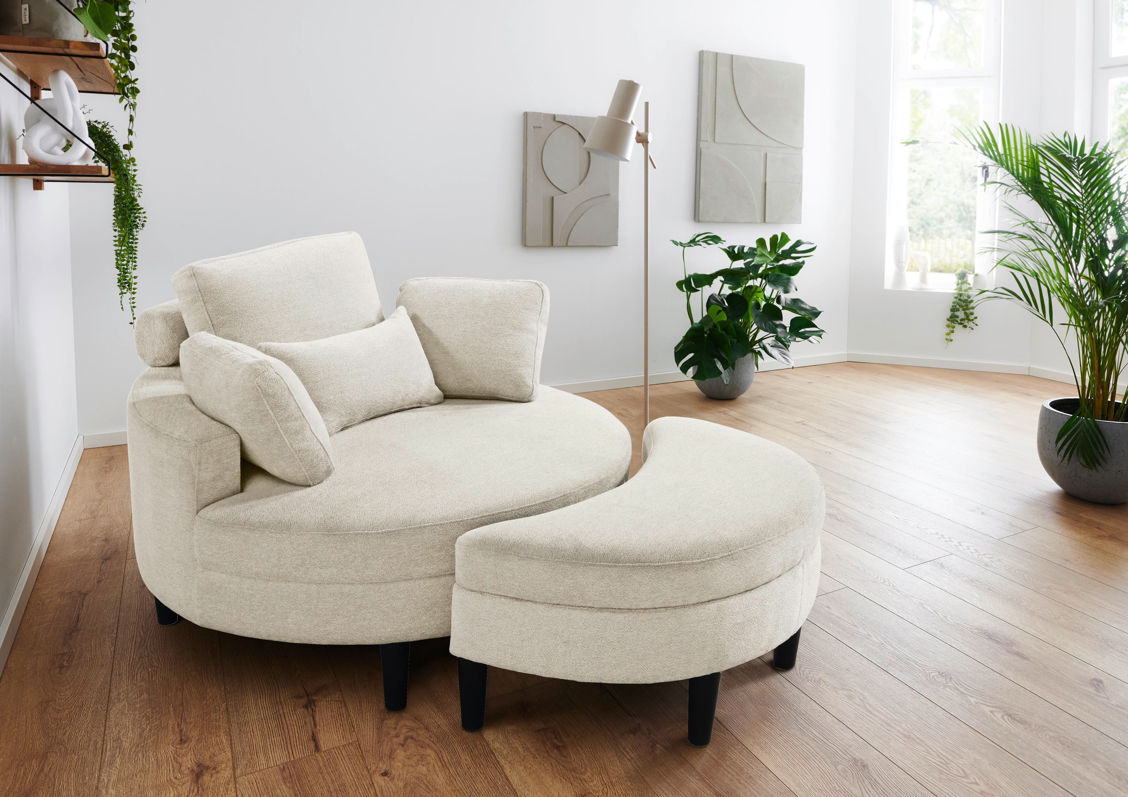 ATLANTIC home collection Loveseat Ravi Sessel | Beige