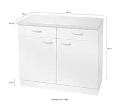 wiho Küchen Unterschrank Kiel | Blau