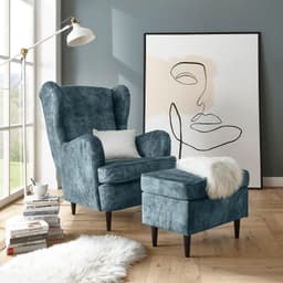 ED EXCITING DESIGN Ohrensessel Oskar | Blau
