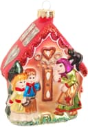 Krebs Glas Lauscha Lebkuchenhaus mit Hexe, Hänsel & Gretel