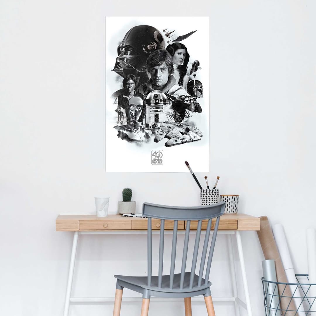 Reinders! Poster Star Wars 40 Jahre | Mehrfarbig