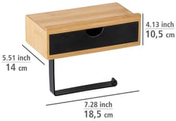 WENKO Toilettenpapierhalter Bambusa | Holztöne
