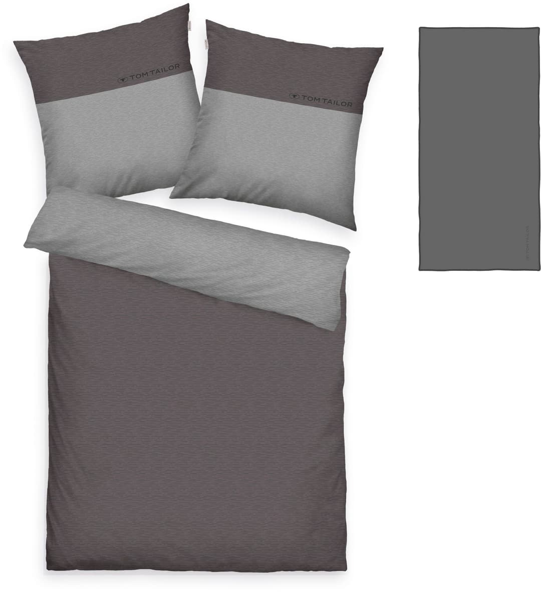TOM TAILOR HOME Henry Bettwäsche | Grau