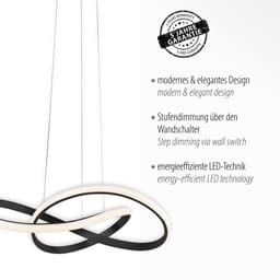 JUST LIGHT Pendelleuchte MARIA | Schwarz