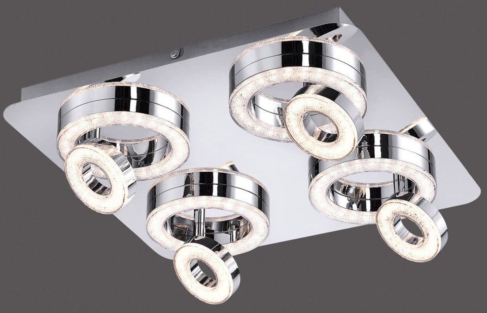 JUST LIGHT Deckenleuchte TIM | Silber