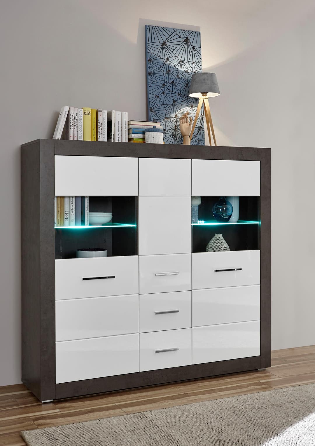 Home affaire Highboard Etero | Weiß