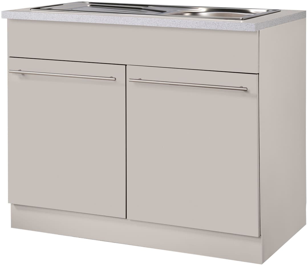wiho Küchen Spülenschrank Chicago | Braun