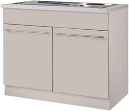 wiho Küchen Spülenschrank Chicago | Braun