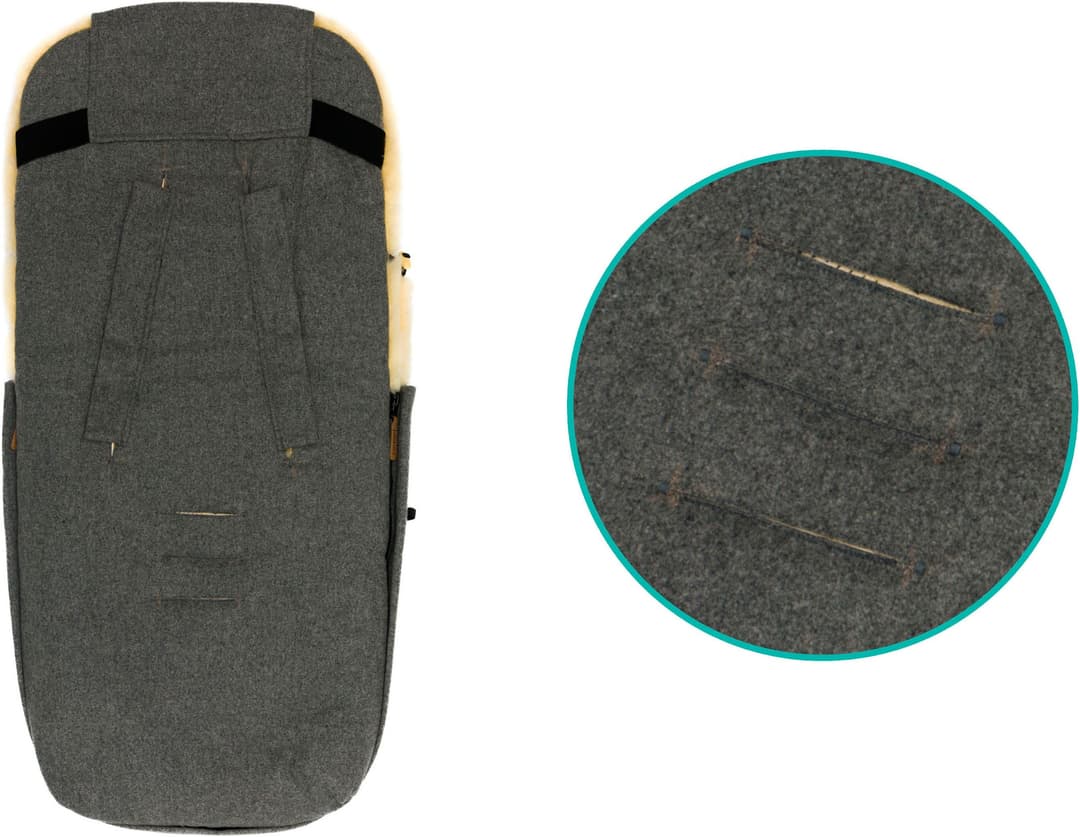 Fillikid Fußsack Bernina Wool | Grau