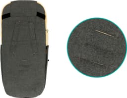 Fillikid Fußsack Bernina Wool | Grau