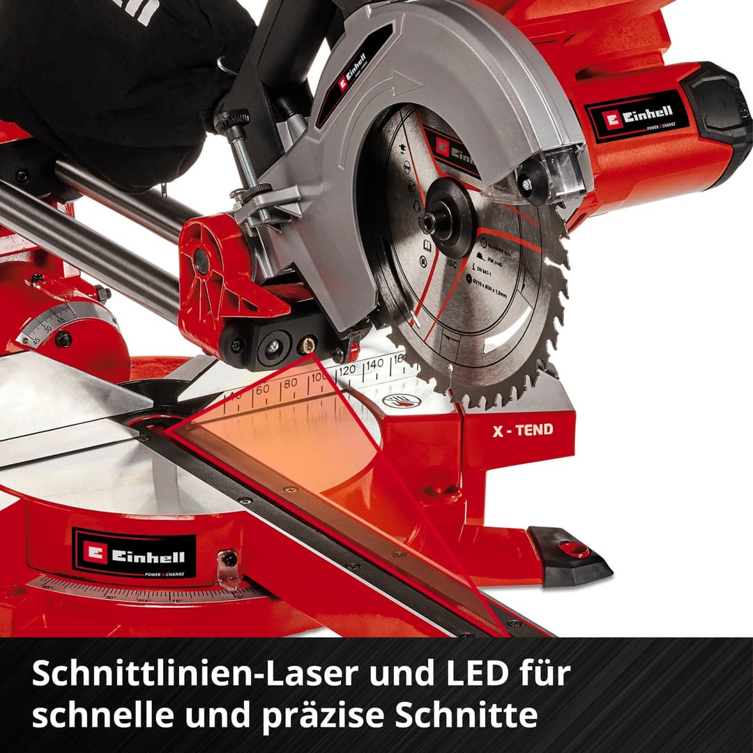 Einhell Akku-Kapp-Gehrungssäge TE-SM 36/210 Li - Solo | Rot