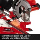 Einhell Akku-Kapp-Gehrungssäge TE-SM 36/210 Li - Solo | Rot 4