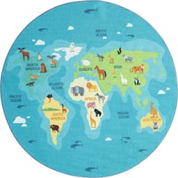 the carpet Teppich Happy Life round | Mehrfarbig